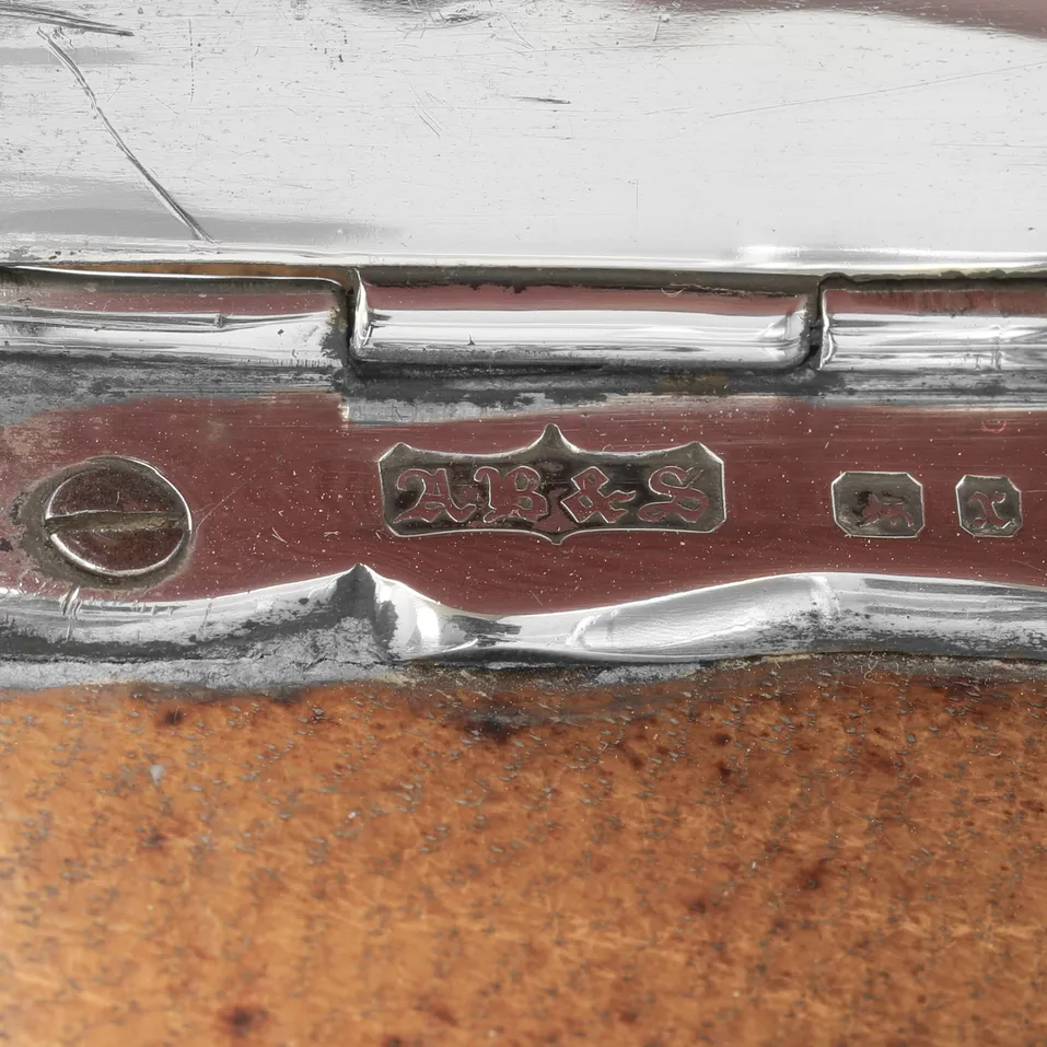 Antique Sterling Silver Photograph Frame and Paper Tidy - A. Barrett & Sons, hallmarked in 1897 Birmingham - Victorian - Image 5