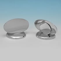 Sterling Silver Set of 8 Place Card Holders - Marlow Brothers, hallmarked in 2000 London - Elizabeth II - Thumbnail 2