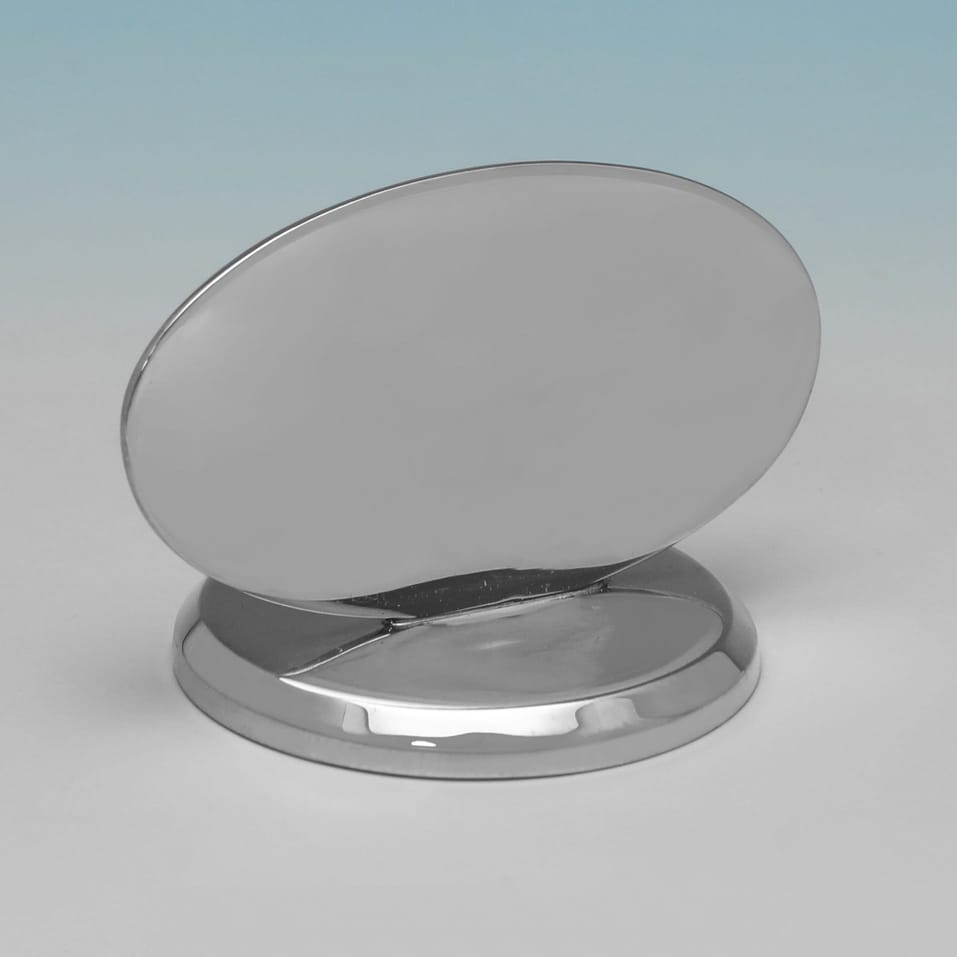 Sterling Silver Set of 8 Place Card Holders - Marlow Brothers, hallmarked in 2000 London - Elizabeth II - Image 3