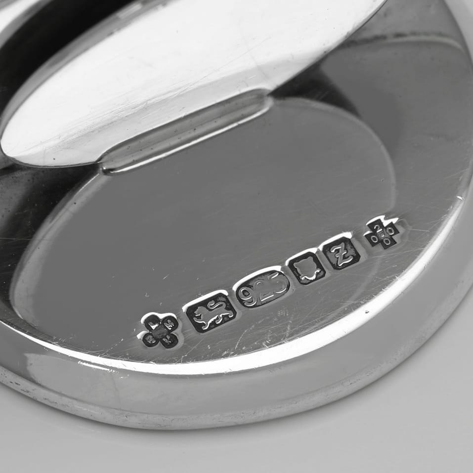 Sterling Silver Set of 8 Place Card Holders - Marlow Brothers, hallmarked in 2000 London - Elizabeth II - Image 5