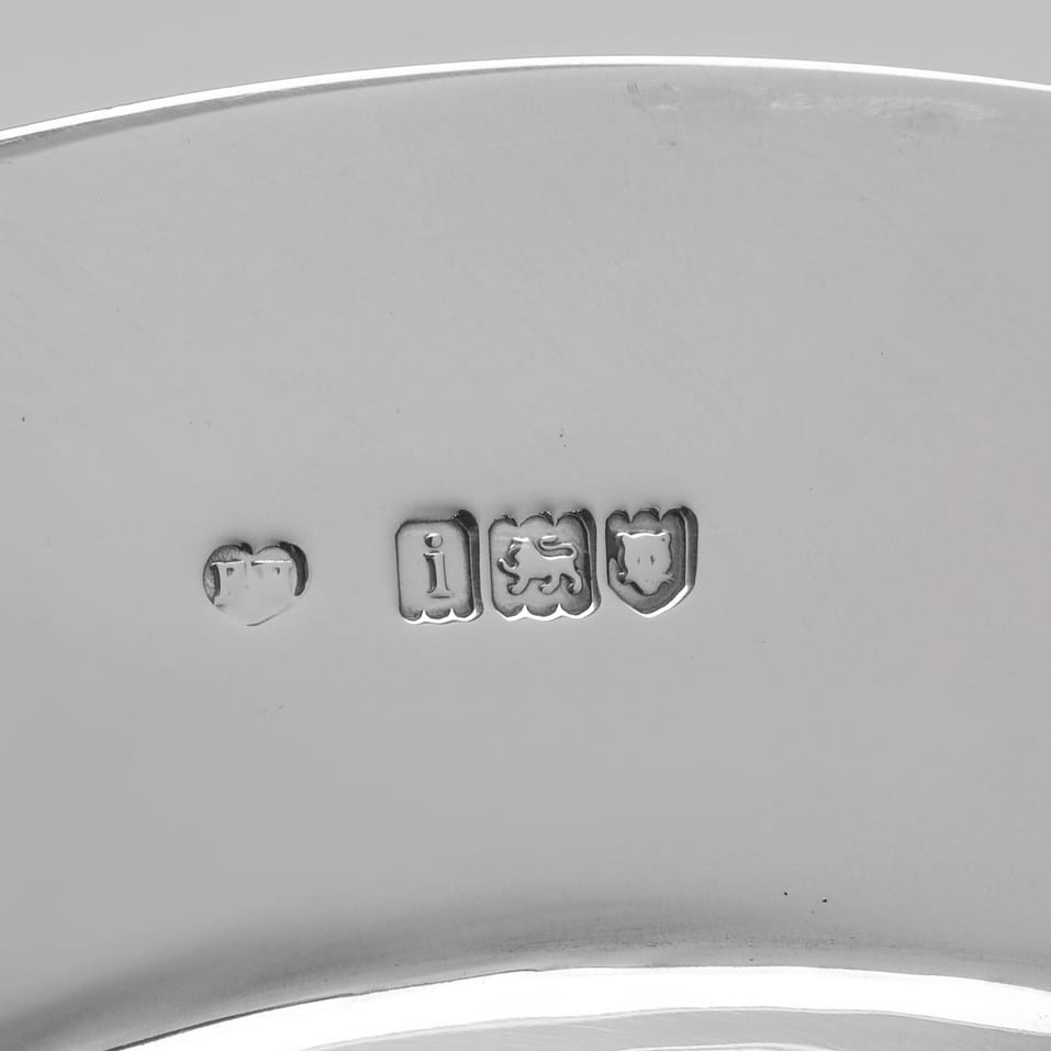 Antique Sterling Silver Set of 12 Plates - Francis Higgins, hallmarked in 1904 London - Edwardian - Image 6