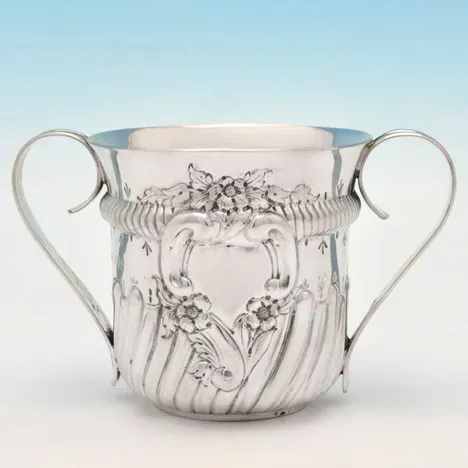 Antique Sterling Silver Porringer - Stewart Dawson & Co. Ltd., hallmarked in 1911 London - George V