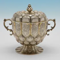 Antique Sterling Silver Porringer - Goldsmiths & Silversmiths Co., hallmarked in 1914 London - George V - Thumbnail 1
