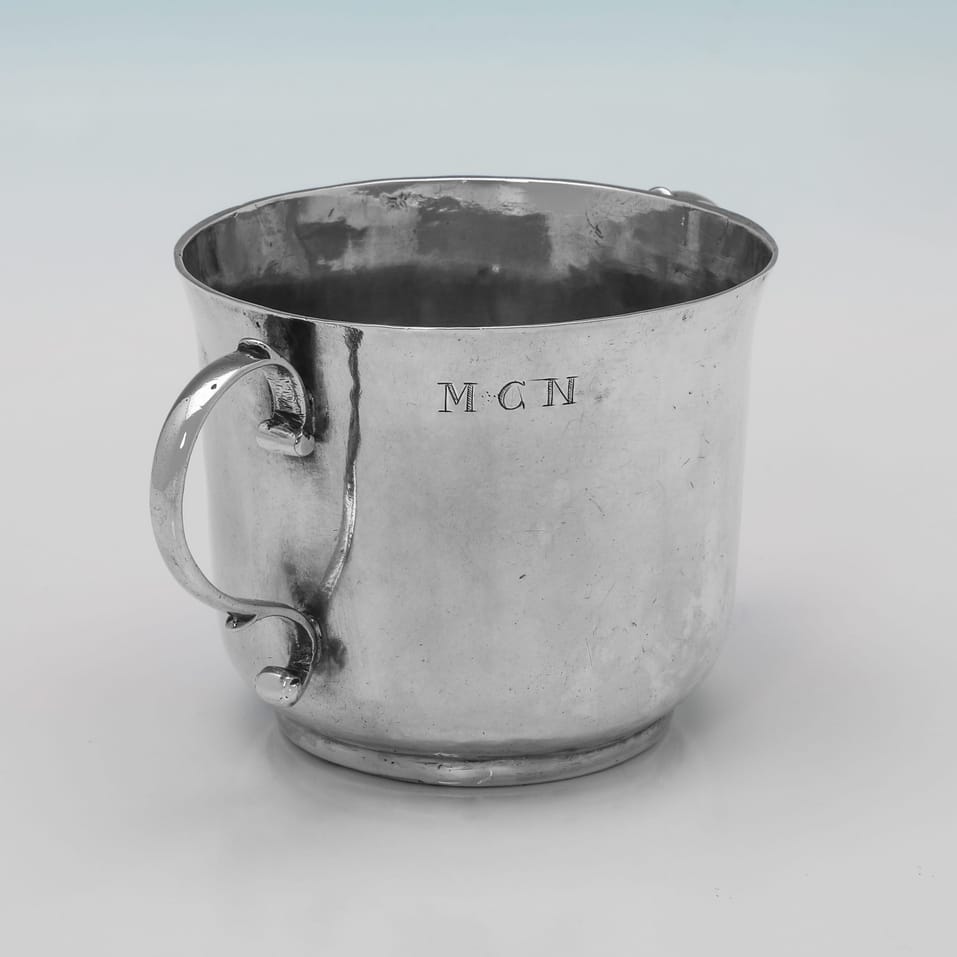 Antique Sterling Silver Porringer - hallmarked in 1688 London - James II - Image 2