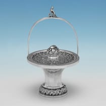 Antique Sterling Silver Potpourri Holders - Sharman D. Neill Ltd., hallmarked in 1910 Chester - George V - Thumbnail 1
