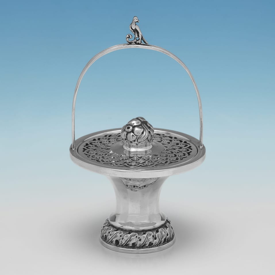 Antique Sterling Silver Potpourri Holders - Sharman D. Neill Ltd., hallmarked in 1910 Chester - George V