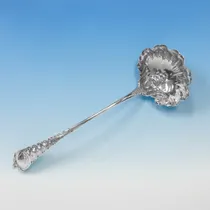 Antique Sterling Silver Punch Ladle - Ebeneezer Coker, hallmarked in 1756 London - George II - Thumbnail 3