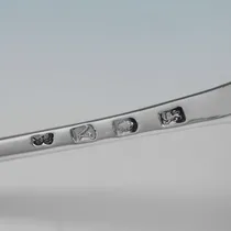 Antique Sterling Silver Punch Ladle - Ebeneezer Coker, hallmarked in 1756 London - George II - Thumbnail 5