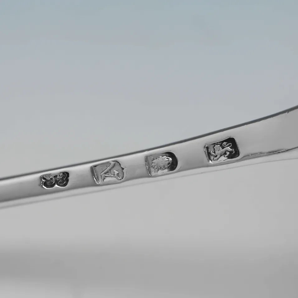 Antique Sterling Silver Punch Ladle - Ebeneezer Coker, hallmarked in 1756 London - George II - Image 5