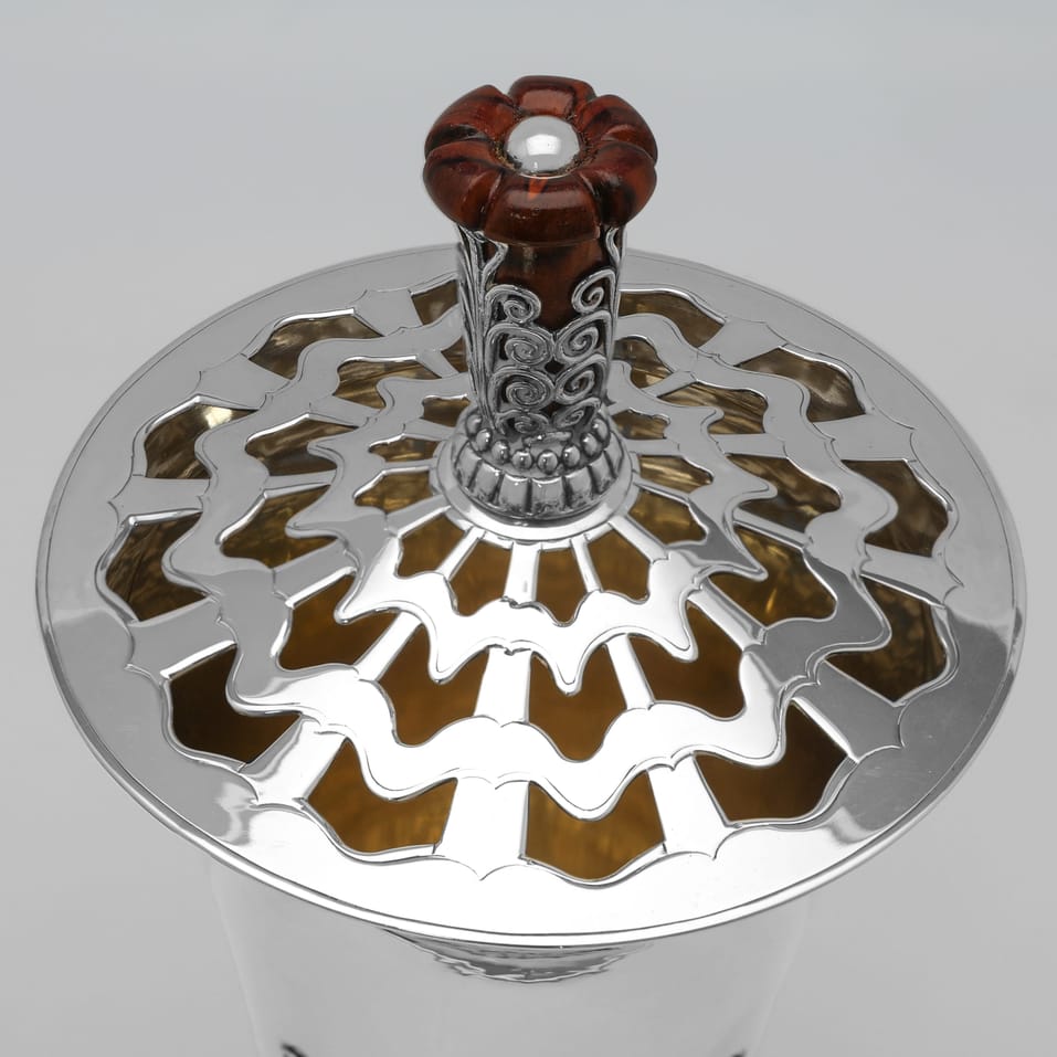 Sterling Silver Rose Bowl Vase - R. E. Stone, hallmarked in 1948 London - George VI - Image 4