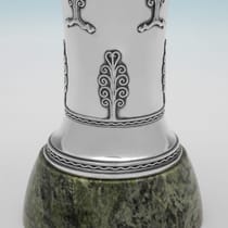 Sterling Silver Rose Bowl Vase - R. E. Stone, hallmarked in 1948 London - George VI - Thumbnail 5