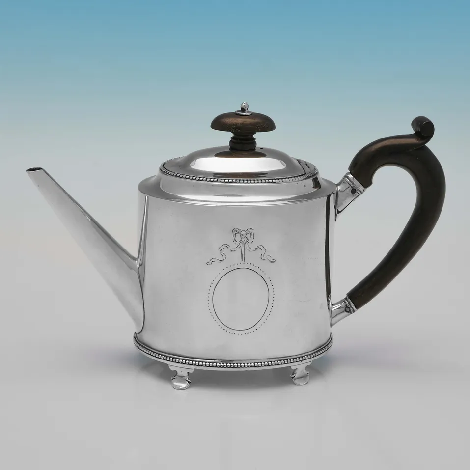 Antique Sterling Silver Saffron Pot - Hester Bateman, hallmarked in 1782 London - George III