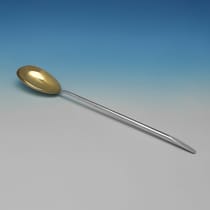 Antique Sterling Silver Pair of Salad Servers - Mappin & Webb, hallmarked in 1923 Sheffield - George V - Thumbnail 3