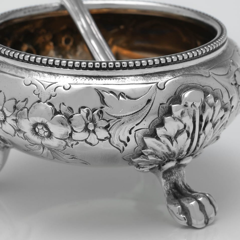 Antique Sterling Silver Set of 6 Salt Cellars - Goldsmiths Alliance Ltd., hallmarked in 1880 London - Victorian - Image 5