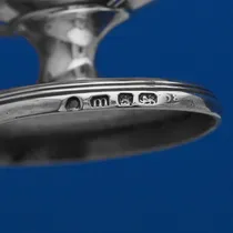Antique Sterling Silver Set of 4 Boat Shaped Salt Cellars - hallmarked in 1787 London - George III - Thumbnail 4