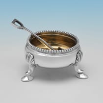 Antique Sterling Silver Salt Cellars - John Figg & George Adams, hallmarked in 1861 London - Victorian - Thumbnail 4