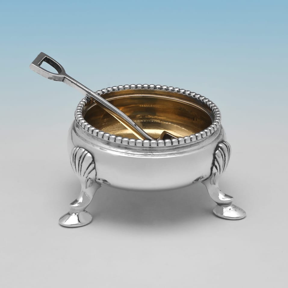 Antique Sterling Silver Salt Cellars - John Figg & George Adams, hallmarked in 1861 London - Victorian - Image 4