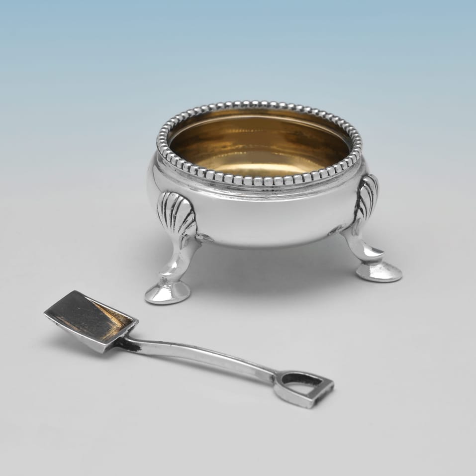 Antique Sterling Silver Salt Cellars - John Figg & George Adams, hallmarked in 1861 London - Victorian - Image 5