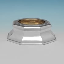 Antique Sterling Silver Pair of Salt Cellars - Aldwinckle & Slater, hallmarked in 1891 London - Victorian - Thumbnail 2