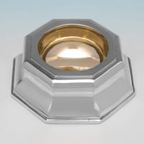 Antique Sterling Silver Pair of Salt Cellars - Aldwinckle & Slater, hallmarked in 1891 London - Victorian - Thumbnail 3