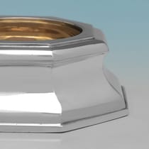 Antique Sterling Silver Pair of Salt Cellars - Aldwinckle & Slater, hallmarked in 1891 London - Victorian - Thumbnail 4