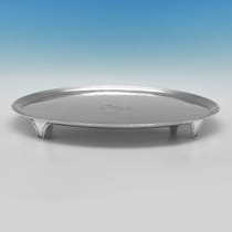 Antique Sterling Silver 16.25 Inch Diameter Salver - Hannam & Crouch, hallmarked in 1792 London - George III - Thumbnail 3