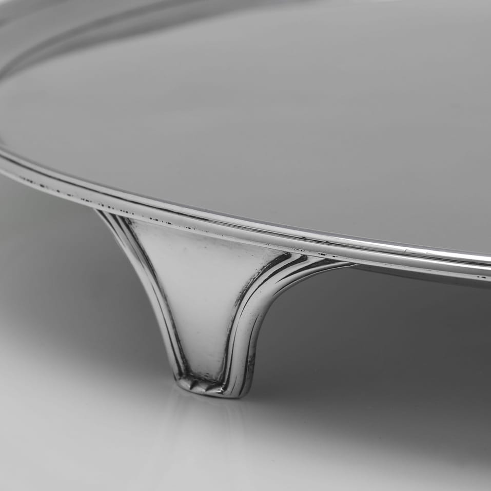 Antique Sterling Silver 16.25 Inch Diameter Salver - Hannam & Crouch, hallmarked in 1792 London - George III - Image 4