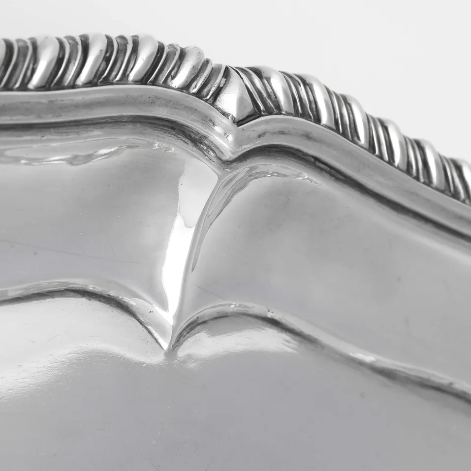 Antique Sterling Silver 24.5" Salver - Edward Ker Reid, hallmarked in 1874 London - Victorian - Image 5