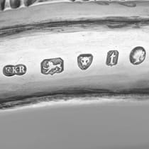 Antique Sterling Silver 24.5" Salver - Edward Ker Reid, hallmarked in 1874 London - Victorian - Thumbnail 6