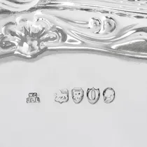 Antique Sterling Silver Salver - Gibson & Langman, hallmarked in 1889 London - Victorian - Thumbnail 5