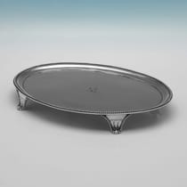 Antique Sterling Silver Salver - hallmarked in 1784 London - George III - Thumbnail 3