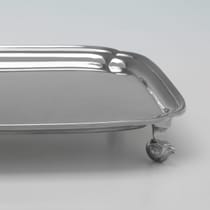 Sterling Silver Pair of Salvers - hallmarked in 1933 Sheffield - George V - Thumbnail 4