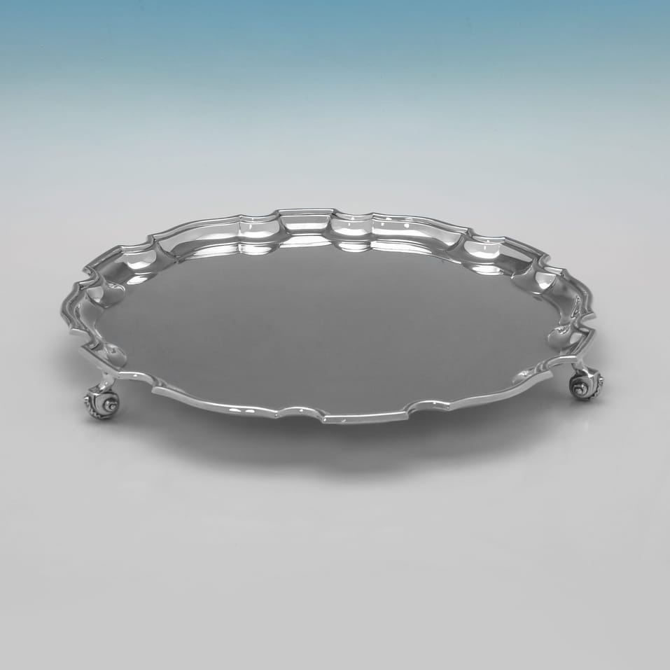 Sterling Silver Salver - S. J. Phillips, hallmarked in 1984 London - Elizabeth II - Image 2