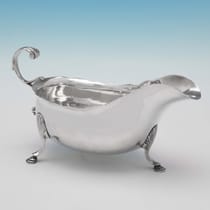Antique Sterling Silver Irish Sauce Boat - made circa 1780 Dublin - George III - Thumbnail 2