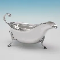 Antique Sterling Silver Irish Sauce Boat - made circa 1780 Dublin - George III - Thumbnail 2