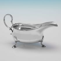 Antique Sterling Silver Pair of Sauce Boats - Martin, Hall & Co., hallmarked in 1911 Sheffield - George V - Thumbnail 2