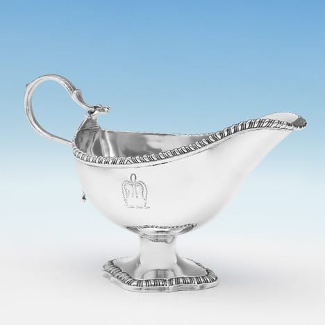 Antique Sterling Silver Pair Of Sauce Boats - John Carter II, hallmarked in 1772 London - George III - Image 2