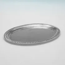 Sterling Silver Set of 4 Sauce Boats on Trays - Roberts & Belk, hallmarked in 1968 Sheffield - Elizabeth II - Thumbnail 5