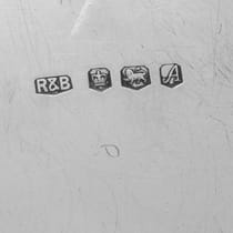 Sterling Silver Set of 4 Sauce Boats on Trays - Roberts & Belk, hallmarked in 1968 Sheffield - Elizabeth II - Thumbnail 7
