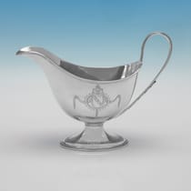 Antique Sterling Silver Sauce Boat - Hester Bateman, hallmarked in 1781 London - George III - Thumbnail 1