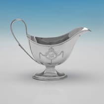 Antique Sterling Silver Sauce Boat - Hester Bateman, hallmarked in 1781 London - George III - Thumbnail 2