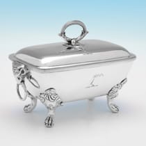 Antique Sterling Silver Pair of Sauce Tureens - John Emes, hallmarked in 1801 London - George III - Thumbnail 2