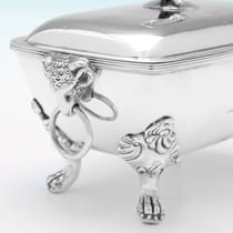Antique Sterling Silver Pair of Sauce Tureens - John Emes, hallmarked in 1801 London - George III - Thumbnail 4