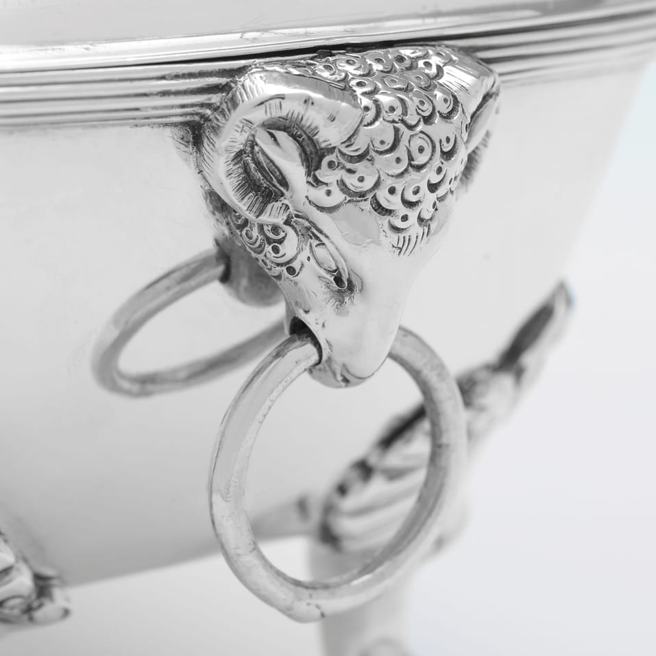 Antique Sterling Silver Pair of Sauce Tureens - John Emes, hallmarked in 1801 London - George III - Image 5
