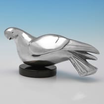 Sterling Silver Dove Sculpture - Morris Singer Foundry, hallmarked in 1999 London - Elizabeth II - Thumbnail 1