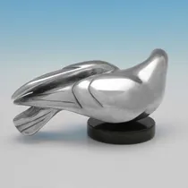 Sterling Silver Dove Sculpture - Morris Singer Foundry, hallmarked in 1999 London - Elizabeth II - Thumbnail 2