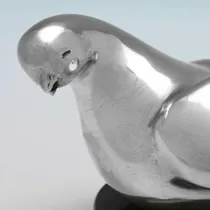 Sterling Silver Dove Sculpture - Morris Singer Foundry, hallmarked in 1999 London - Elizabeth II - Thumbnail 5