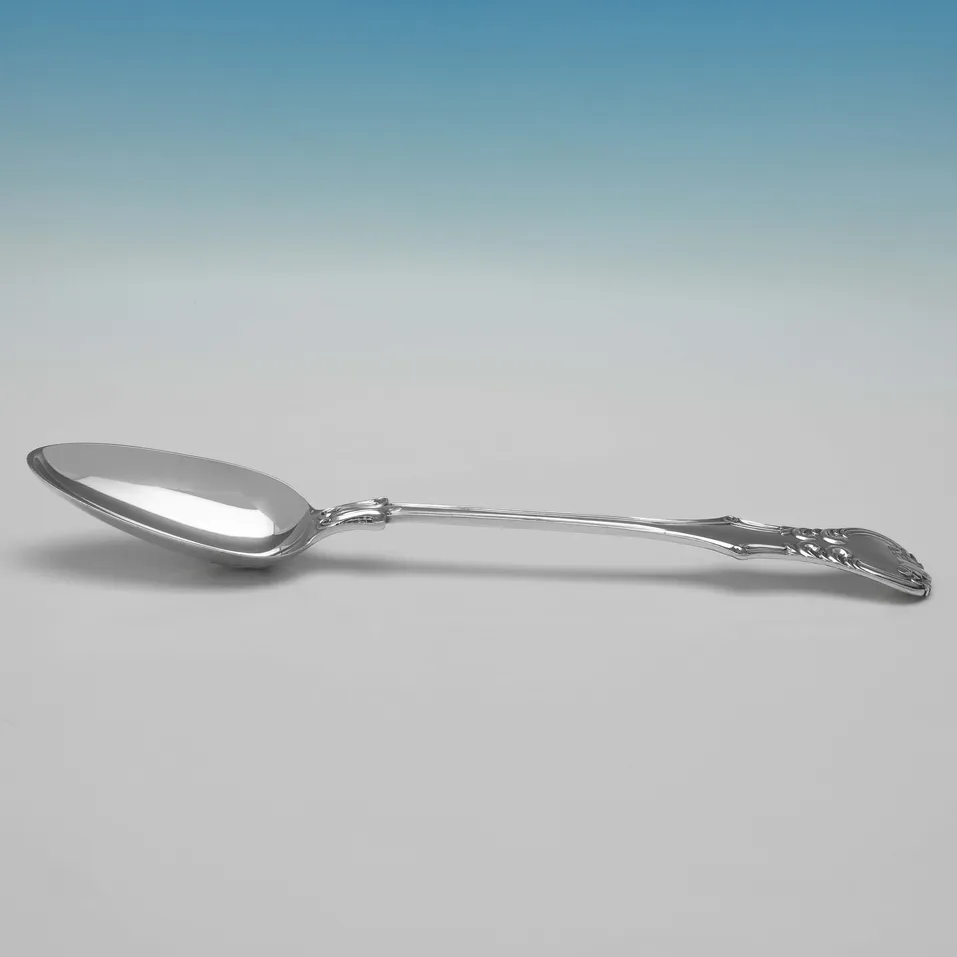 Antique Sterling Silver 'Victoria' Pattern Basting spoon - hallmarked in 1855 London - Victorian