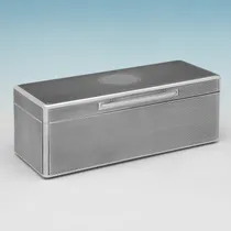 Antique Sterling Silver Snuff Box - Wright & Davies, hallmarked in 1922 London - George V - Thumbnail 1