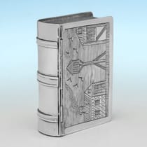 Antique Sterling Silver Snuff Box - Harris Adelstein, hallmarked in 1897 London - Victorian - Thumbnail 1